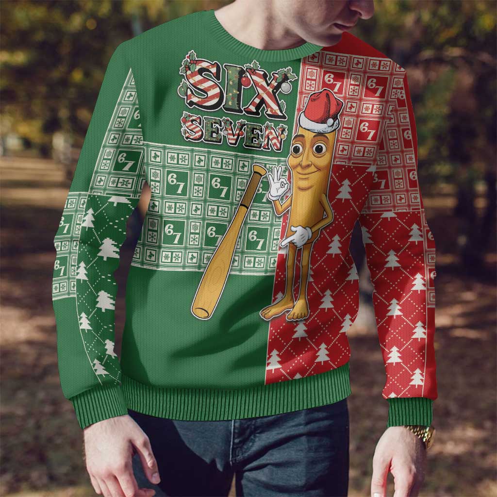 Six Seven Christmas Ugly Christmas Sweater Funny Tung Tung Tung Sahur - Wonder Print Shop