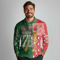 Six Seven Christmas Long Sleeve Polo Shirt Funny Tung Tung Tung Sahur - Wonder Print Shop