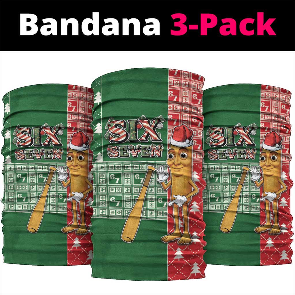 Six Seven Christmas Neck Gaiter Funny Tung Tung Tung Sahur - Wonder Print Shop