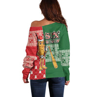Six Seven Christmas Off Shoulder Sweater Funny Tung Tung Tung Sahur - Wonder Print Shop