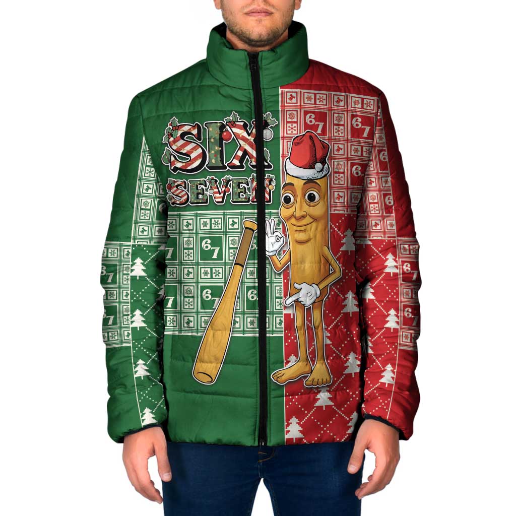 Six Seven Christmas Padded Jacket Funny Tung Tung Tung Sahur - Wonder Print Shop