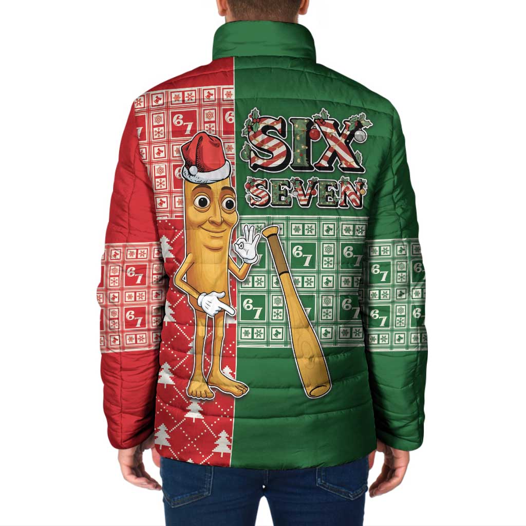 Six Seven Christmas Padded Jacket Funny Tung Tung Tung Sahur - Wonder Print Shop