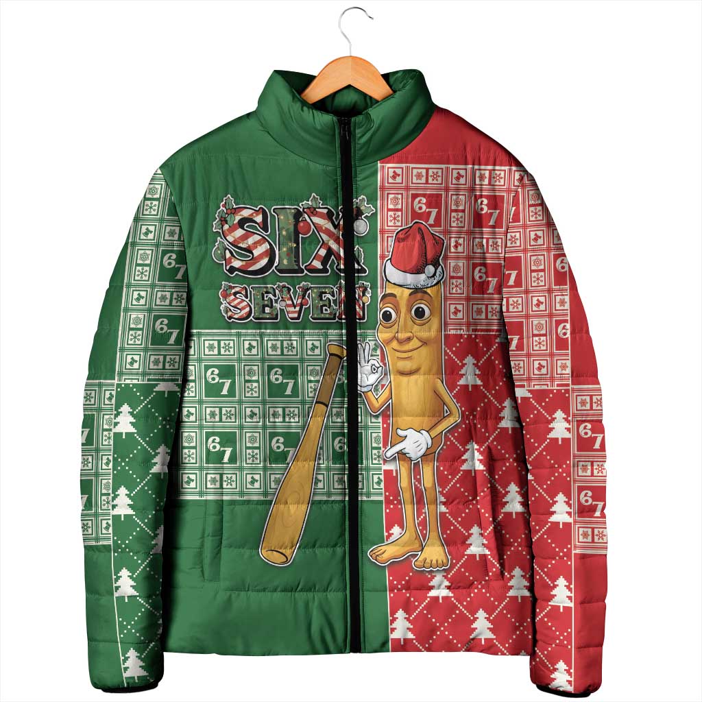 Six Seven Christmas Padded Jacket Funny Tung Tung Tung Sahur - Wonder Print Shop