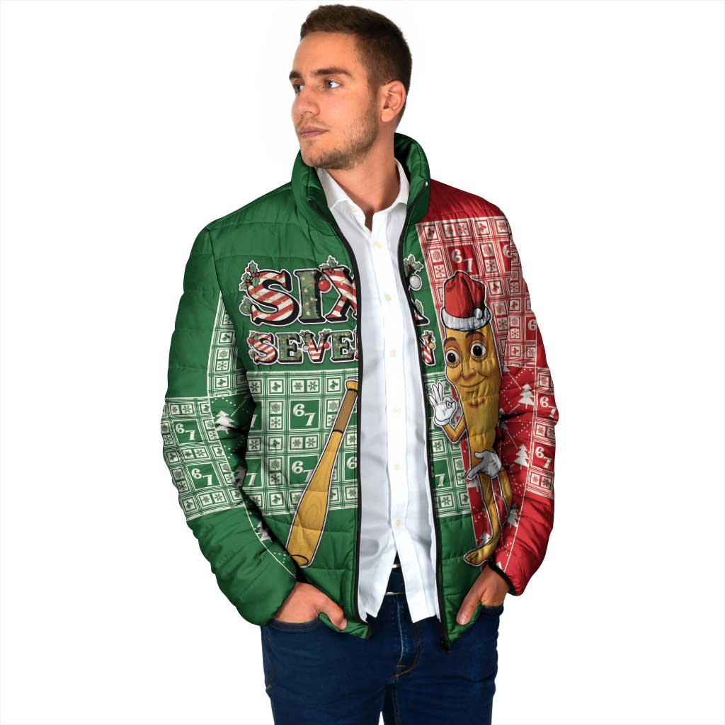 Six Seven Christmas Padded Jacket Funny Tung Tung Tung Sahur - Wonder Print Shop