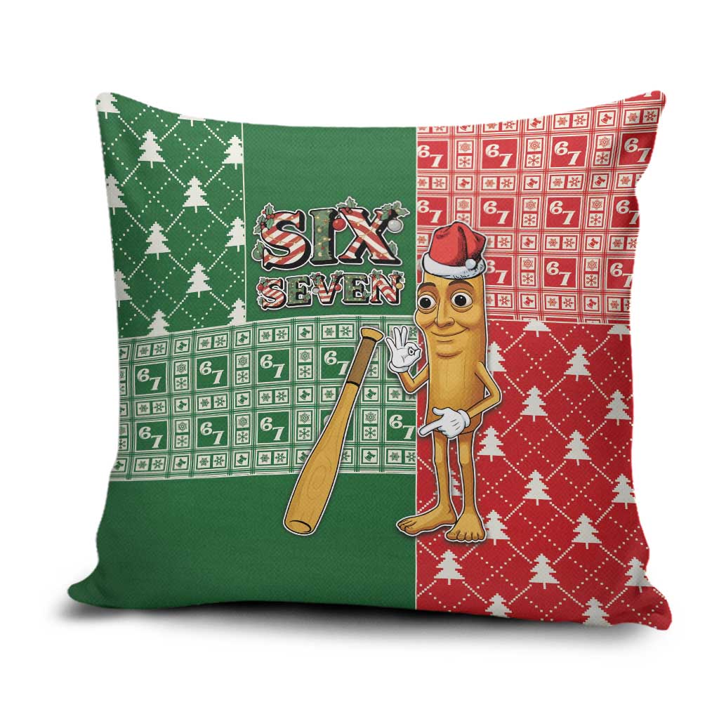 Six Seven Christmas Pillow Cover Funny Tung Tung Tung Sahur - Wonder Print Shop