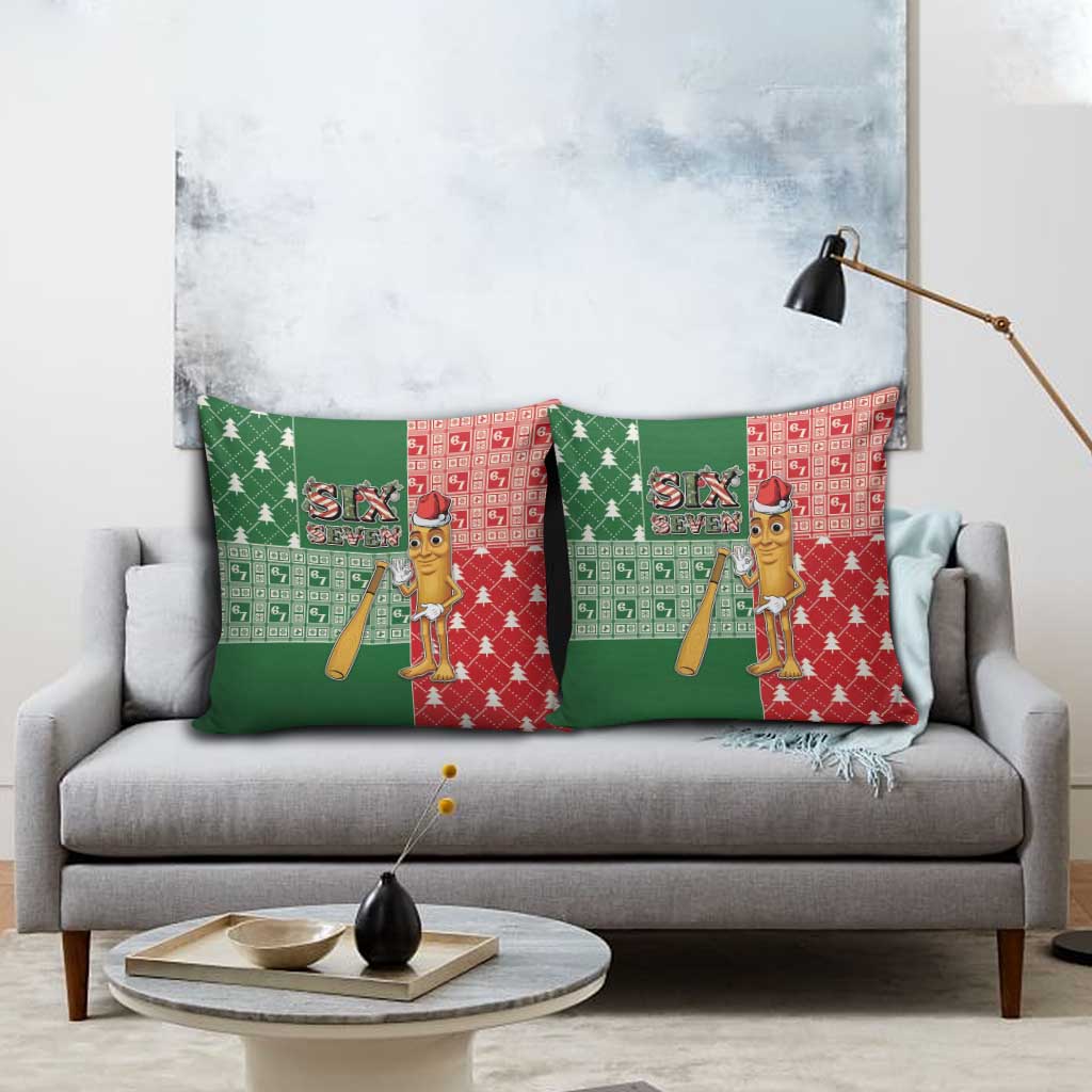 Six Seven Christmas Pillow Cover Funny Tung Tung Tung Sahur - Wonder Print Shop