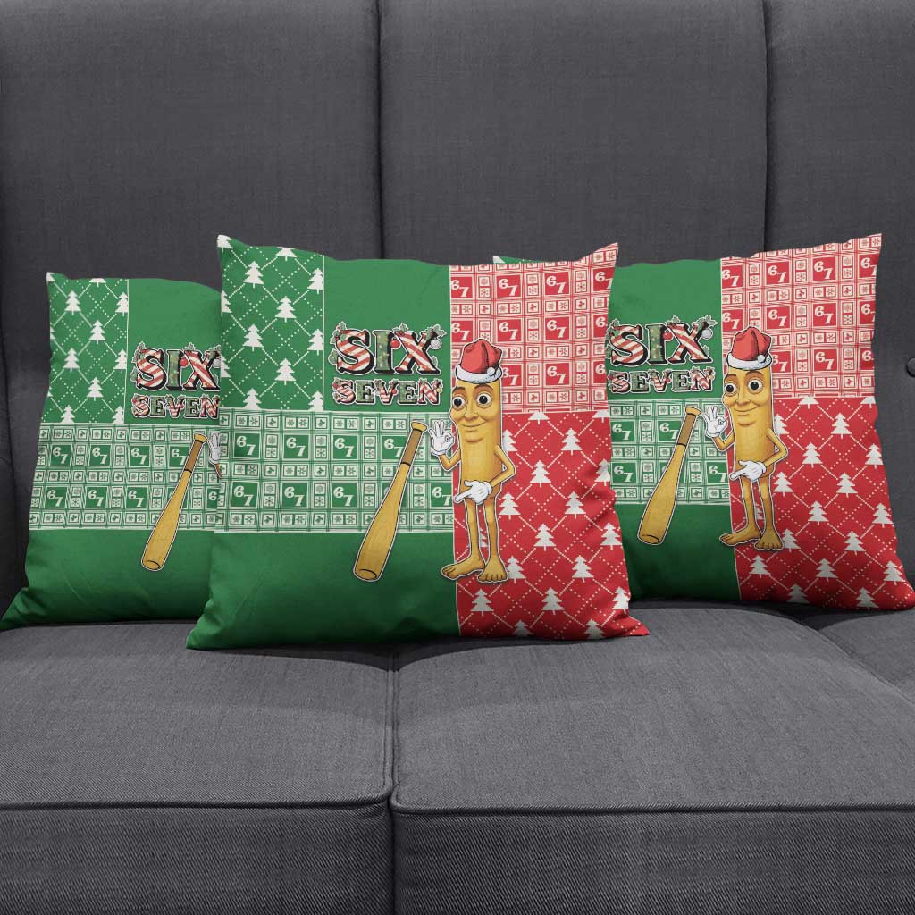 Six Seven Christmas Pillow Cover Funny Tung Tung Tung Sahur - Wonder Print Shop