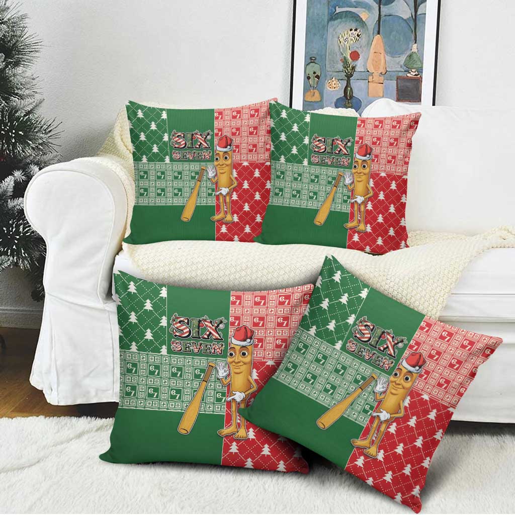 Six Seven Christmas Pillow Cover Funny Tung Tung Tung Sahur - Wonder Print Shop