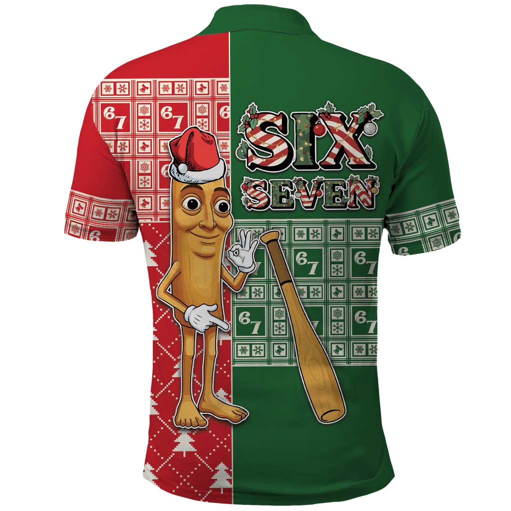 Six Seven Christmas Polo Shirt Funny Tung Tung Tung Sahur - Wonder Print Shop