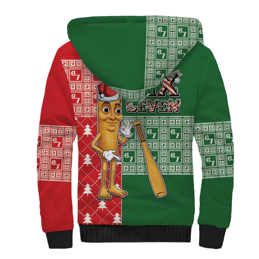 Six Seven Christmas Sherpa Hoodie Funny Tung Tung Tung Sahur - Wonder Print Shop