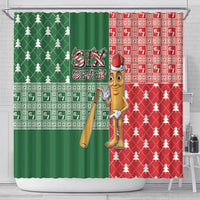 Six Seven Christmas Shower Curtain Funny Tung Tung Tung Sahur - Wonder Print Shop