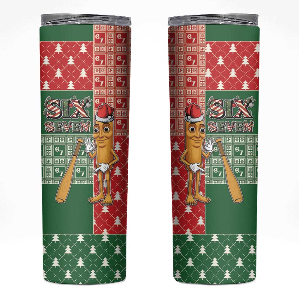 Six Seven Christmas Skinny Tumbler Funny Tung Tung Tung Sahur - Wonder Print Shop