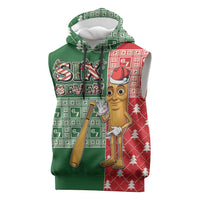 Six Seven Christmas Sleeveless Hoodie Funny Tung Tung Tung Sahur - Wonder Print Shop