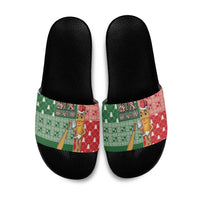 Six Seven Christmas Slide Sandals Funny Tung Tung Tung Sahur - Wonder Print Shop
