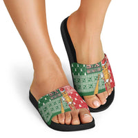 Six Seven Christmas Slide Sandals Funny Tung Tung Tung Sahur - Wonder Print Shop