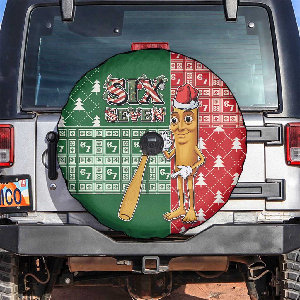 Six Seven Christmas Spare Tire Cover Funny Tung Tung Tung Sahur - Wonder Print Shop