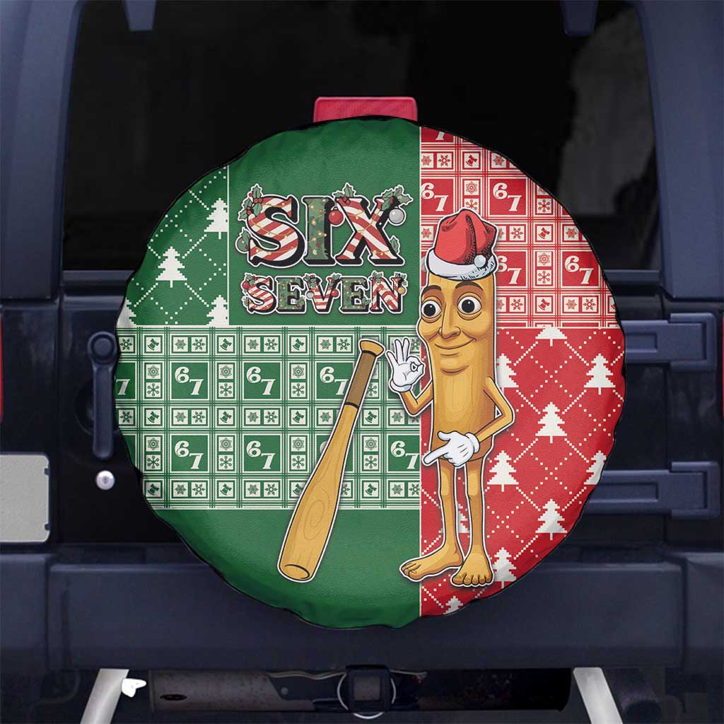 Six Seven Christmas Spare Tire Cover Funny Tung Tung Tung Sahur - Wonder Print Shop