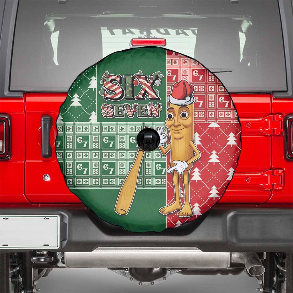 Six Seven Christmas Spare Tire Cover Funny Tung Tung Tung Sahur - Wonder Print Shop
