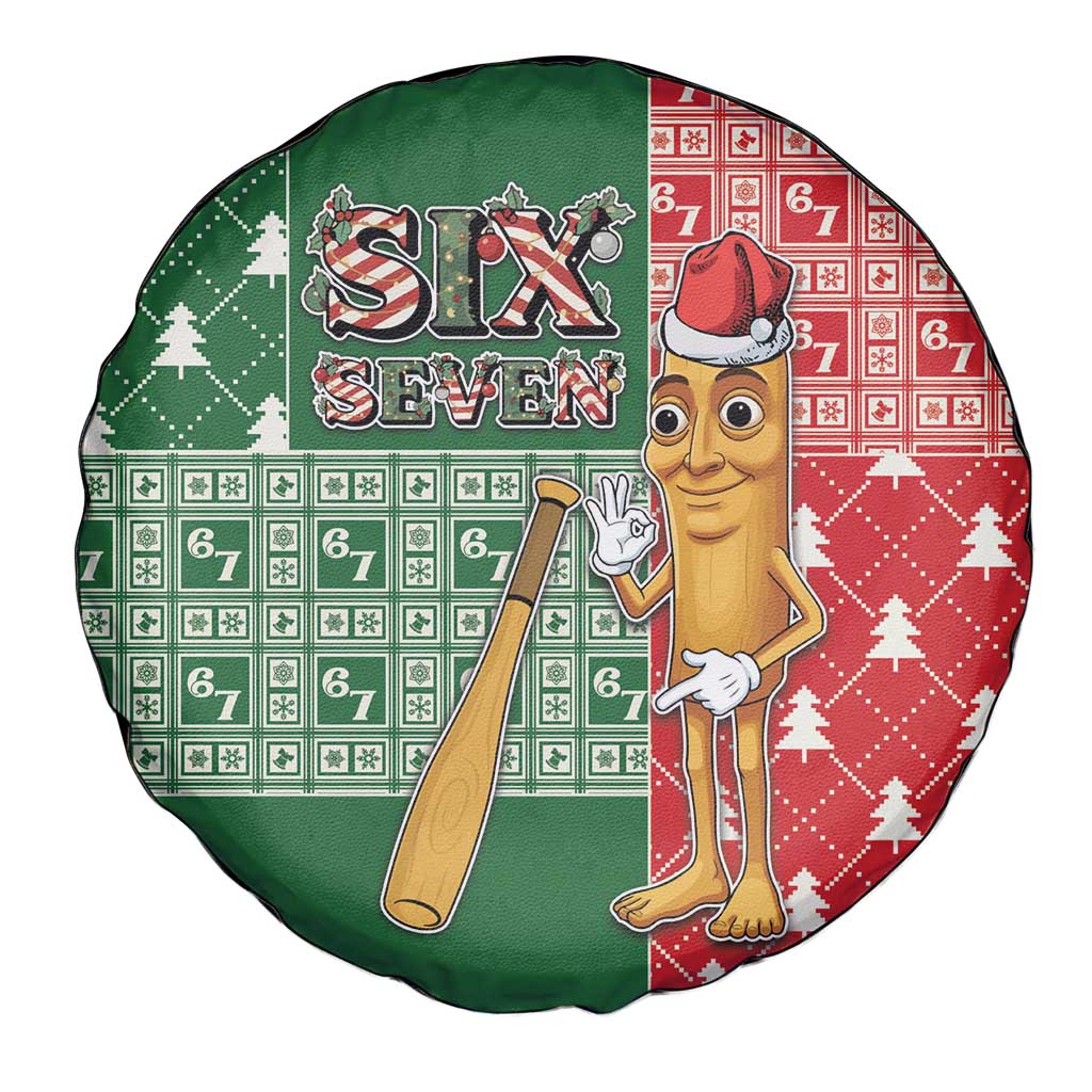 Six Seven Christmas Spare Tire Cover Funny Tung Tung Tung Sahur - Wonder Print Shop
