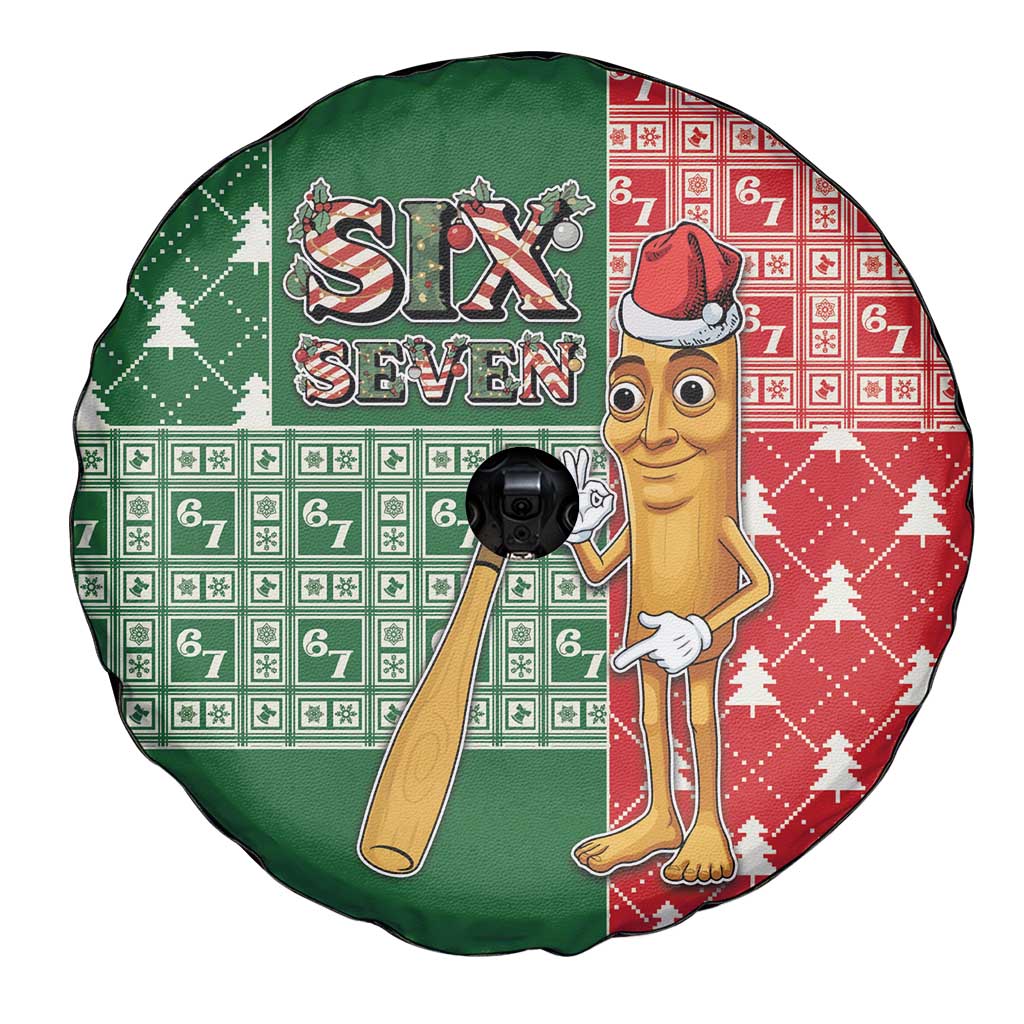 Six Seven Christmas Spare Tire Cover Funny Tung Tung Tung Sahur - Wonder Print Shop
