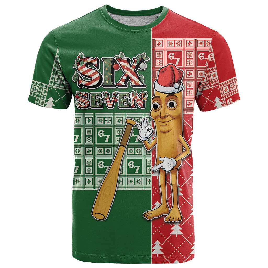 Six Seven Christmas T Shirt Funny Tung Tung Tung Sahur - Wonder Print Shop