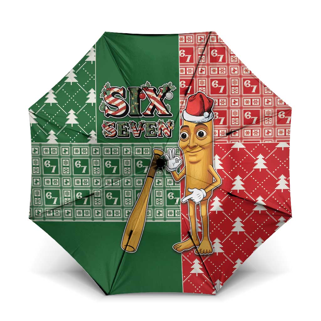 Six Seven Christmas Umbrella Funny Tung Tung Tung Sahur - Wonder Print Shop