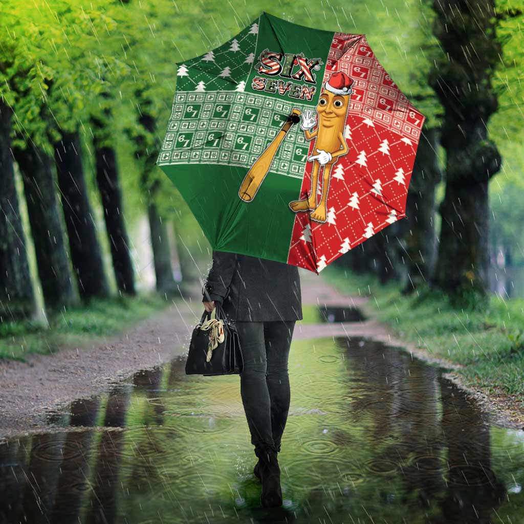 Six Seven Christmas Umbrella Funny Tung Tung Tung Sahur - Wonder Print Shop