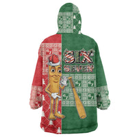 Six Seven Christmas Wearable Blanket Hoodie Funny Tung Tung Tung Sahur - Wonder Print Shop