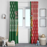 Six Seven Christmas Window Curtain Funny Tung Tung Tung Sahur - Wonder Print Shop