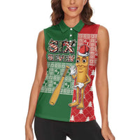 Six Seven Christmas Women Sleeveless Polo Shirt Funny Tung Tung Tung Sahur - Wonder Print Shop
