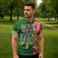 Six Seven Christmas Zipper Polo Shirt Funny Tung Tung Tung Sahur - Wonder Print Shop
