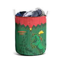 Football Burkina Faso Laundry Basket Rising Star And Horse Sport Style - Wonder Print Shop