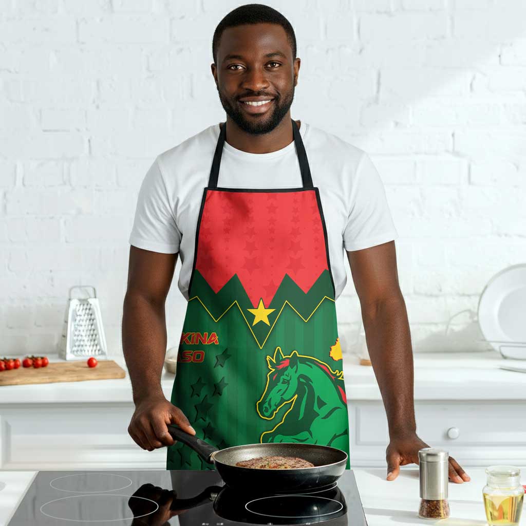 Football Burkina Faso Apron Rising Star And Horse Sport Style - Wonder Print Shop