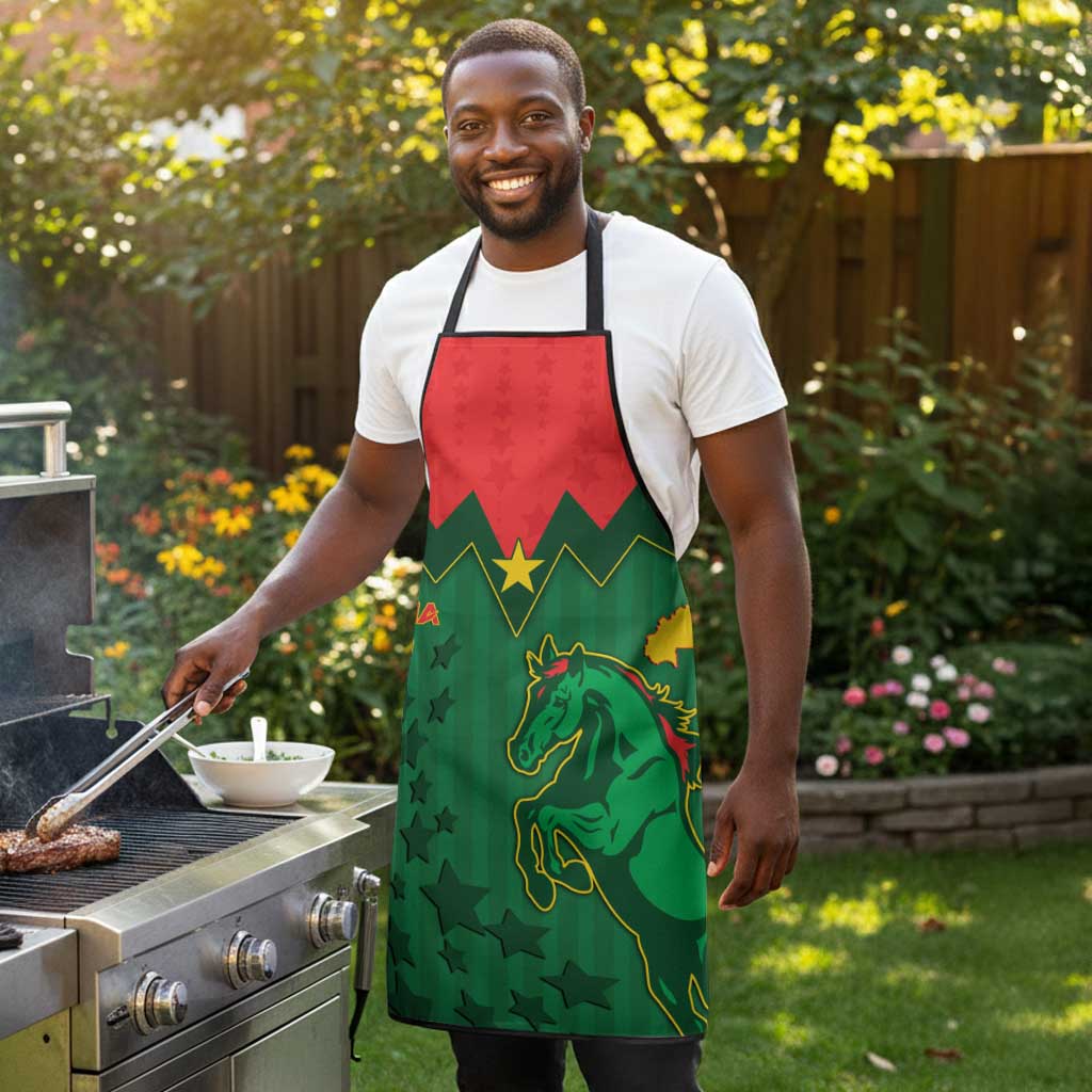 Football Burkina Faso Apron Rising Star And Horse Sport Style - Wonder Print Shop