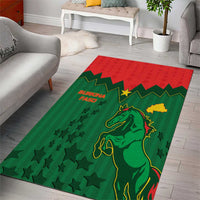 Football Burkina Faso Area Rug Rising Star And Horse Sport Style - Wonder Print Shop