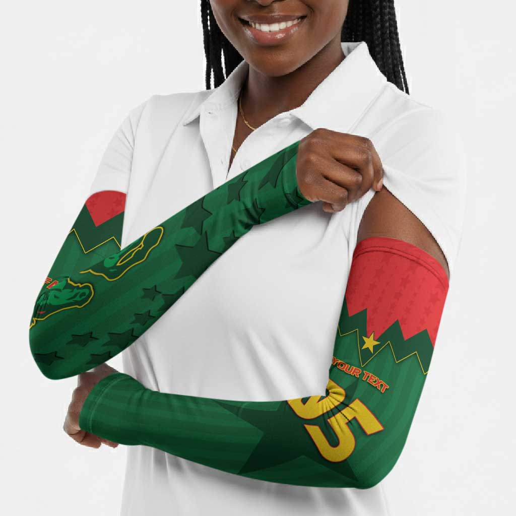 Custom Football Burkina Faso Arm Sleeves Rising Star And Horse Sport Style - Wonder Print Shop