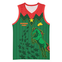 Custom Football Burkina Faso Basketball Jersey Rising Star And Horse Sport Style - Wonder Print Shop