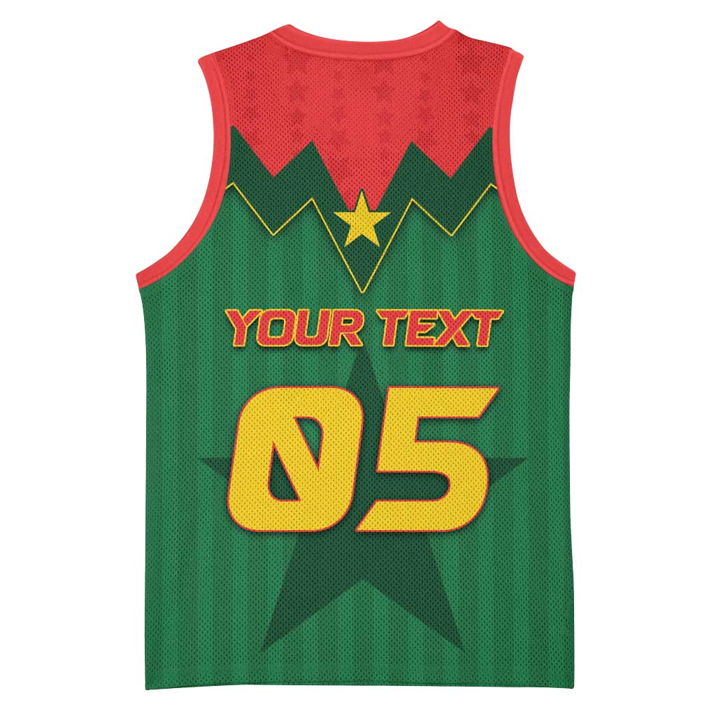Custom Football Burkina Faso Basketball Jersey Rising Star And Horse Sport Style - Wonder Print Shop