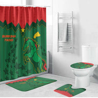 Football Burkina Faso Bathroom Set Rising Star And Horse Sport Style - Wonder Print Shop