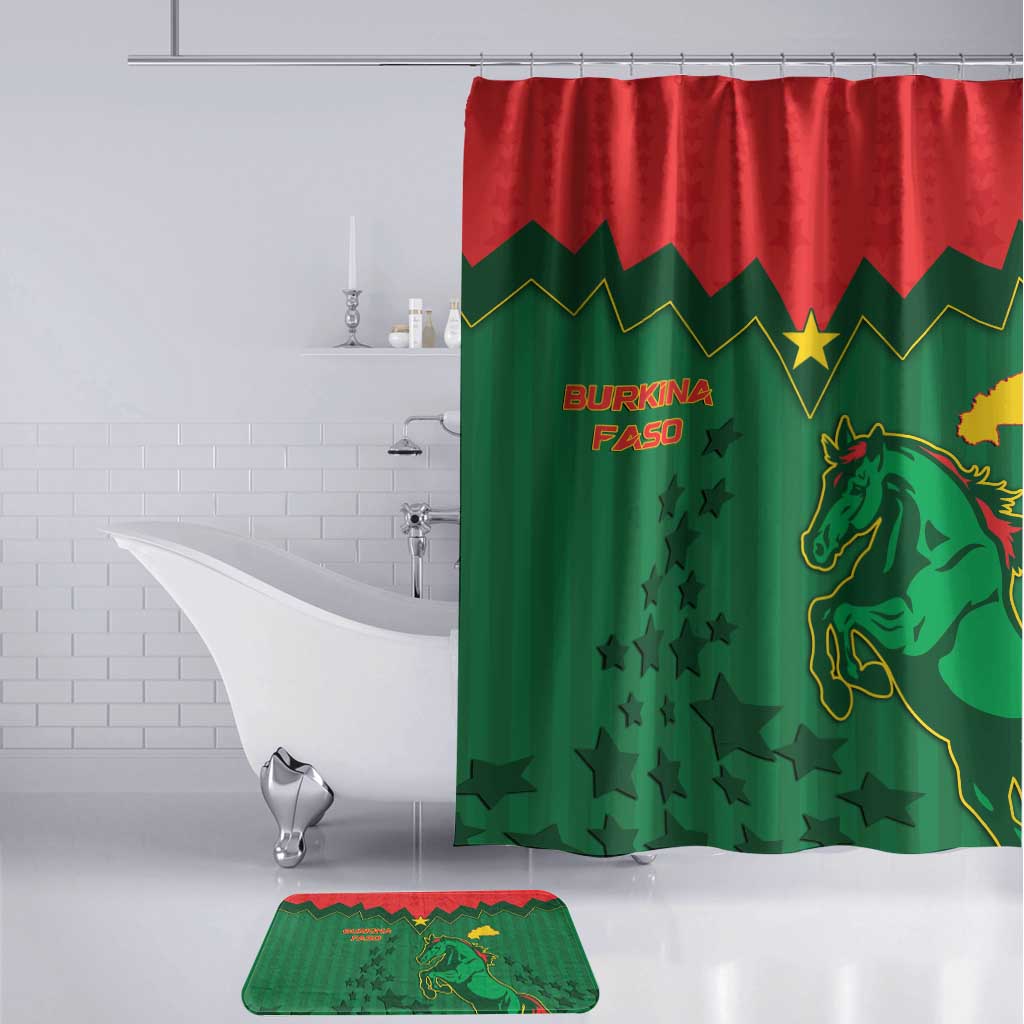 Football Burkina Faso Bathroom Set Rising Star And Horse Sport Style - Wonder Print Shop