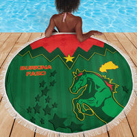 Football Burkina Faso Beach Blanket Rising Star And Horse Sport Style - Wonder Print Shop
