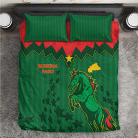Football Burkina Faso Bedding Set Rising Star And Horse Sport Style - Wonder Print Shop