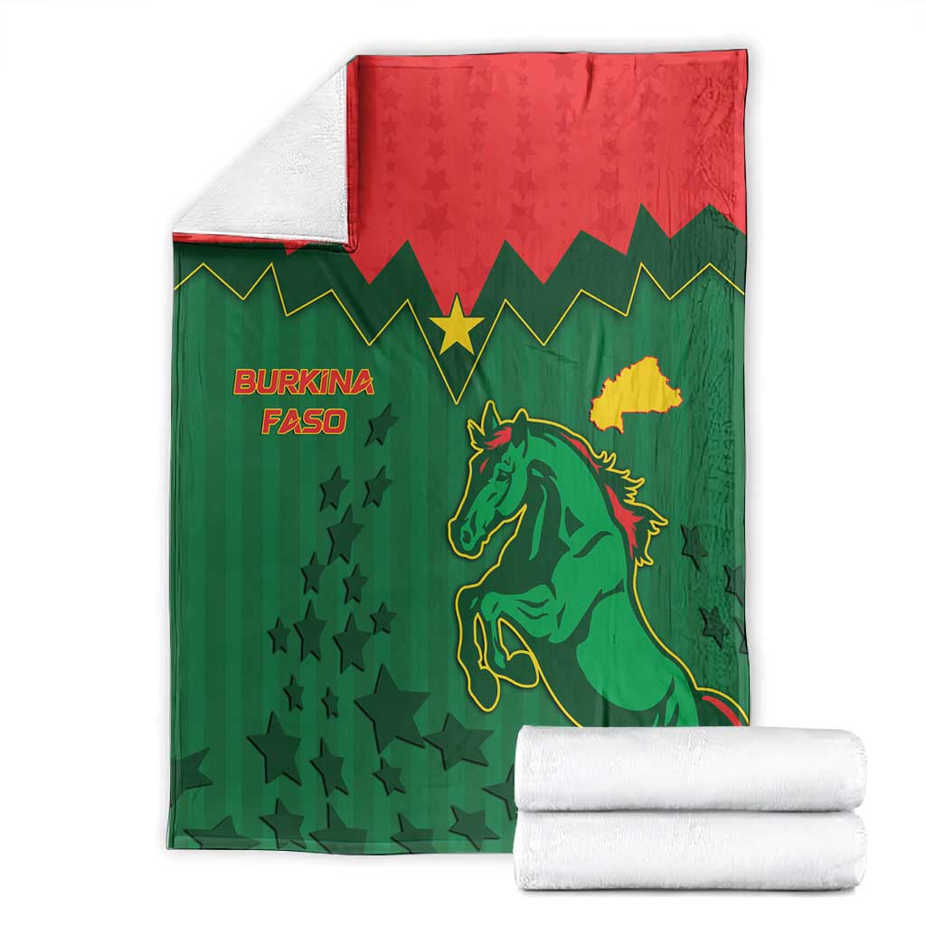 Football Burkina Faso Blanket Rising Star And Horse Sport Style - Wonder Print Shop