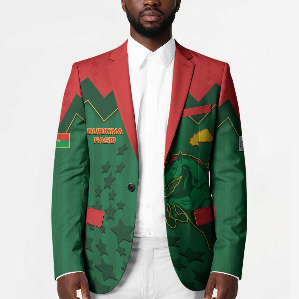 Custom Football Burkina Faso Blazer Rising Star And Horse Sport Style - Wonder Print Shop