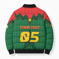 Custom Football Burkina Faso Bomber Puffer Jacket Rising Star And Horse Sport Style - Wonder Print Shop