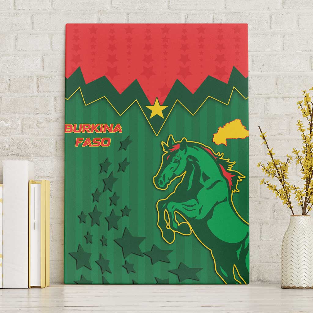 Football Burkina Faso Canvas Wall Art Rising Star And Horse Sport Style - Wonder Print Shop