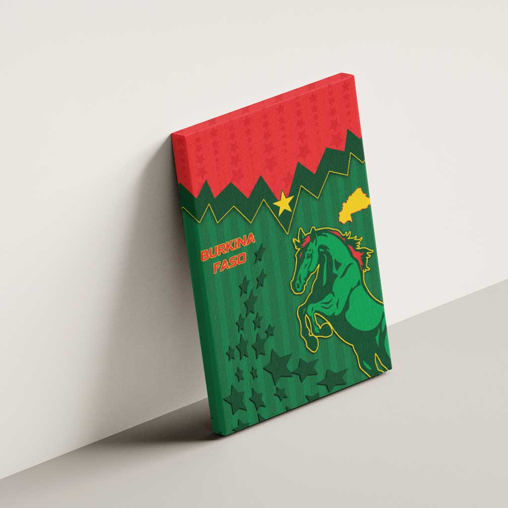 Football Burkina Faso Canvas Wall Art Rising Star And Horse Sport Style - Wonder Print Shop