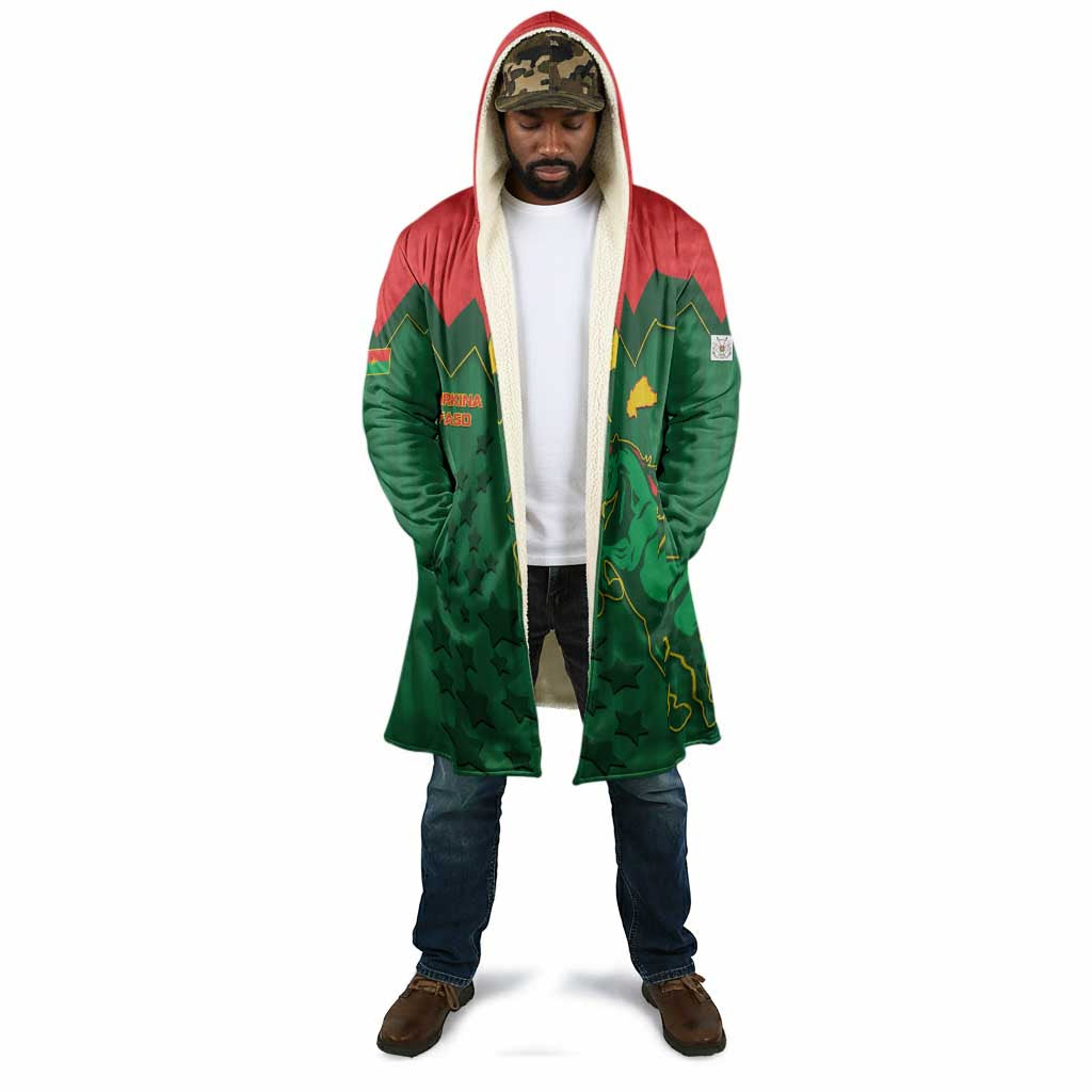 Custom Football Burkina Faso Cloak Rising Star And Horse Sport Style - Wonder Print Shop