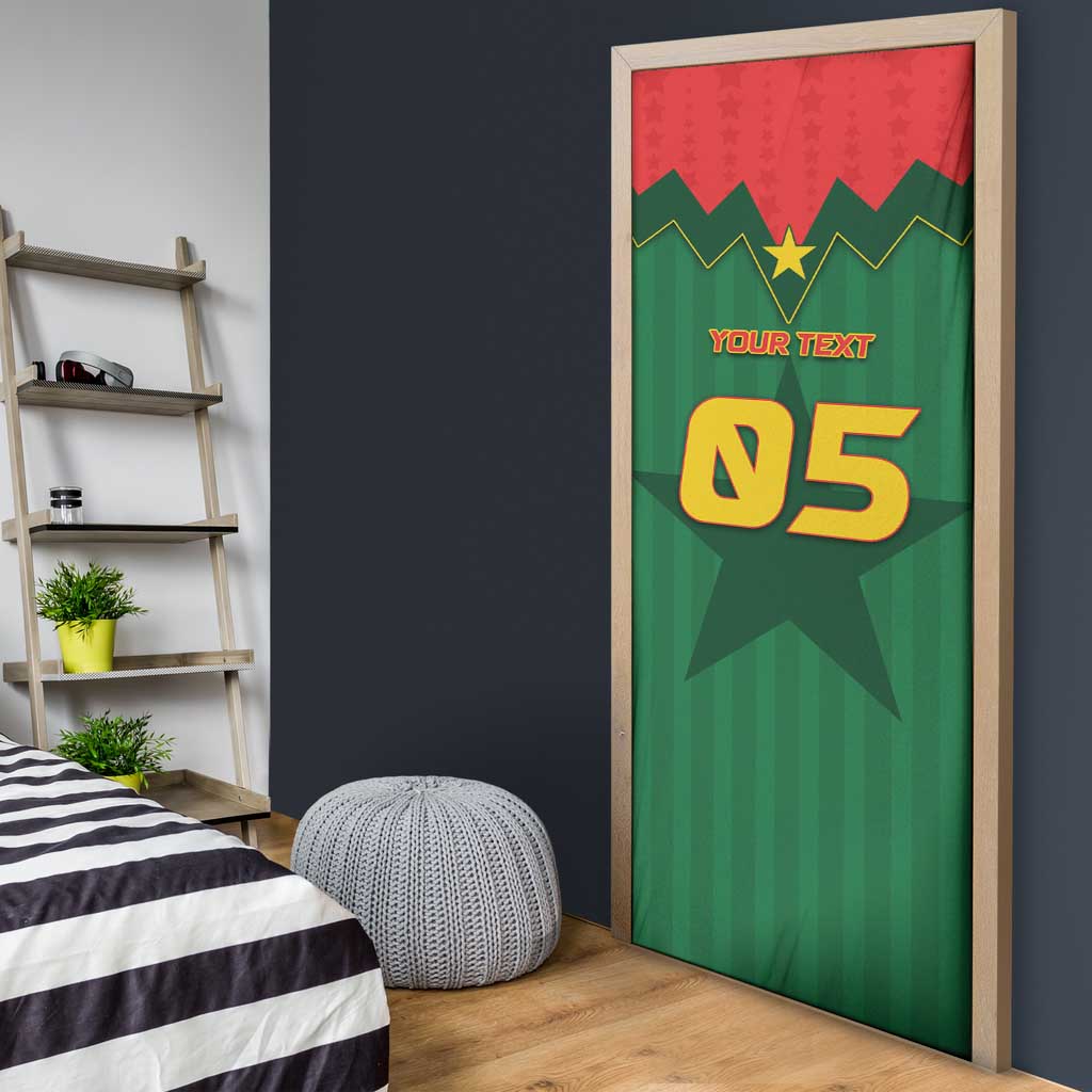 Custom Football Burkina Faso Door Cover Rising Star And Horse Sport Style - Wonder Print Shop