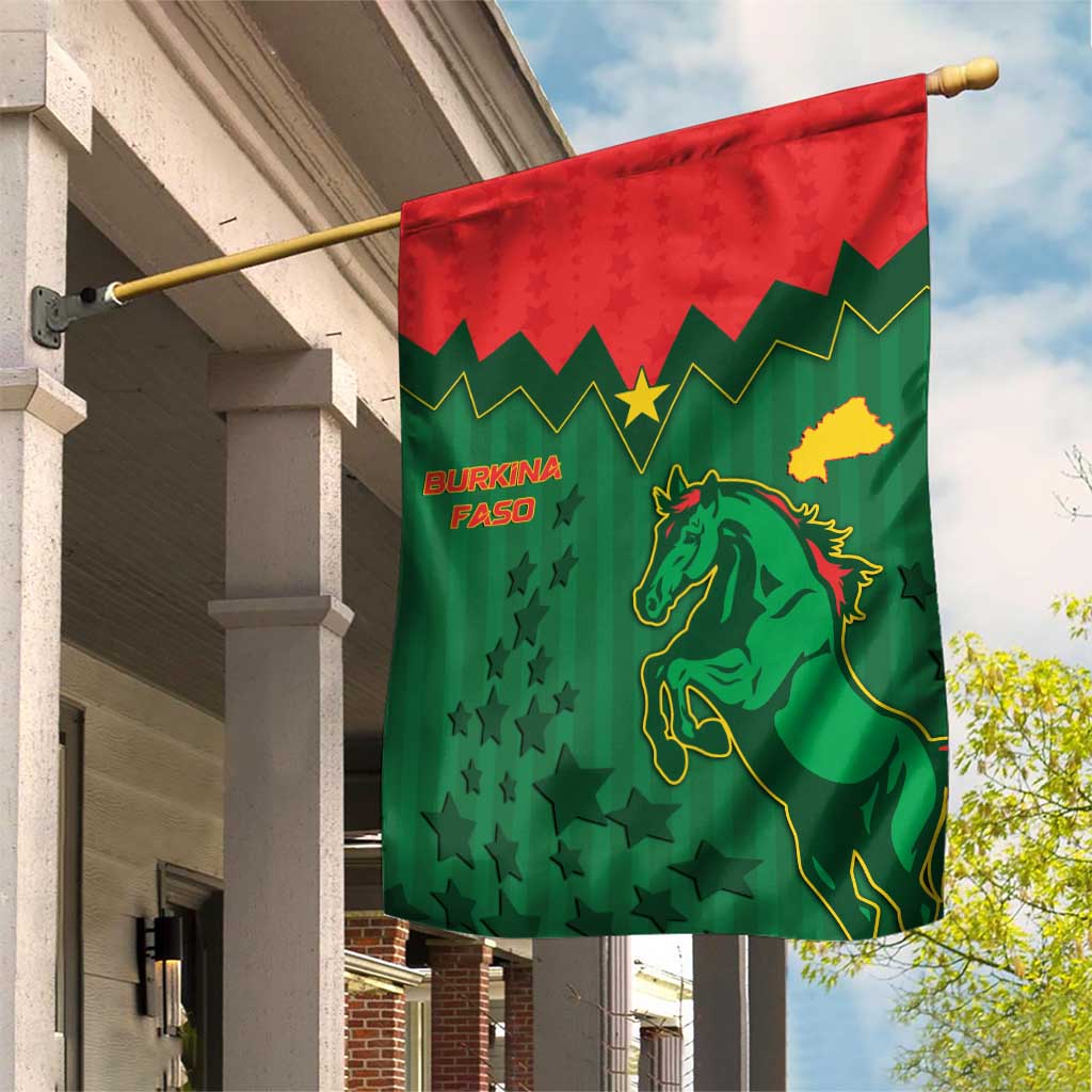 Football Burkina Faso Garden Flag Rising Star And Horse Sport Style - Wonder Print Shop